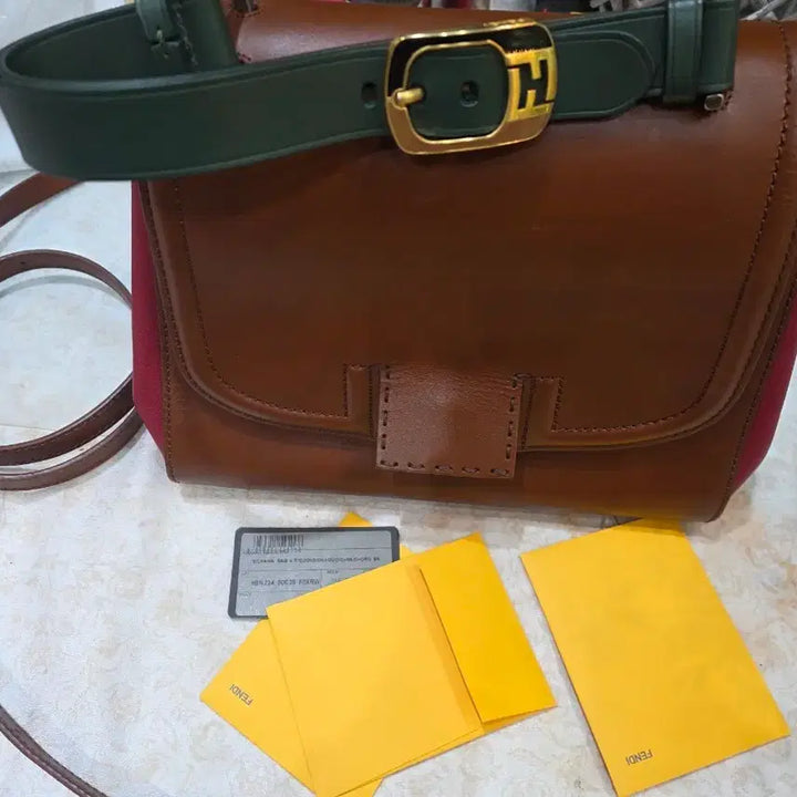 [BUNJANG] Fendi Silvana Tote Bag / Fendi(펜디) 브라운 레더 트리밍 실바나 토트백