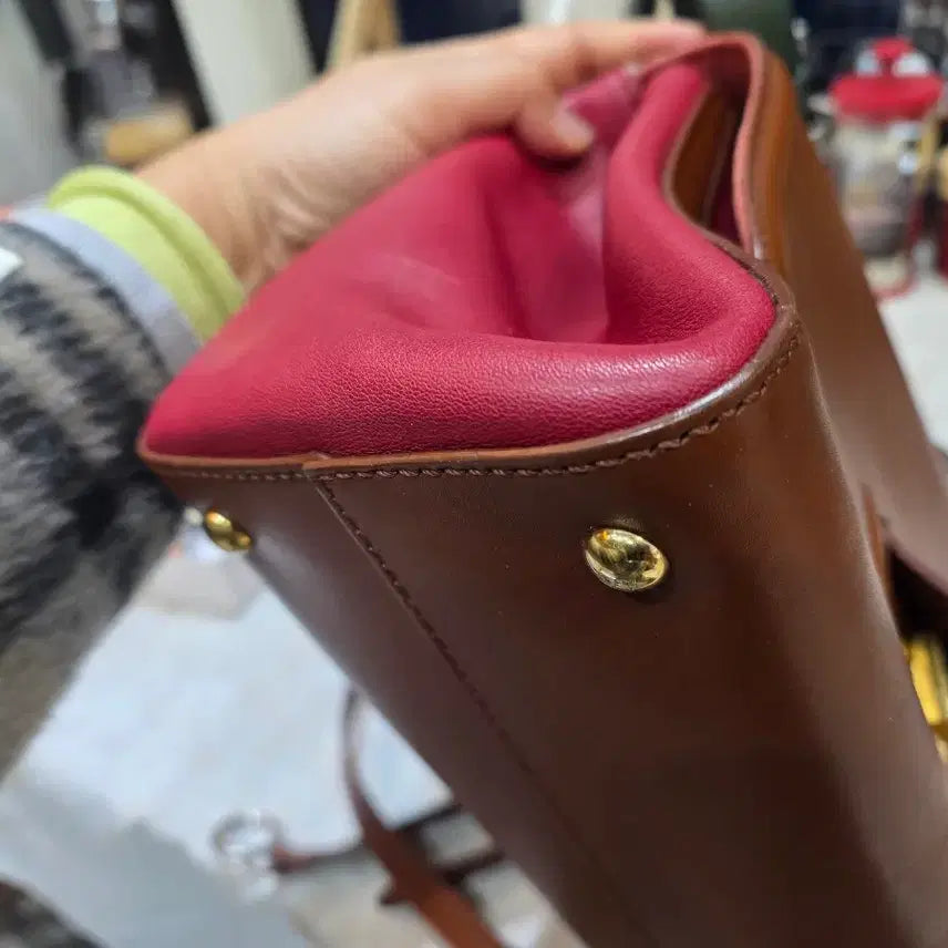 [BUNJANG] Fendi Silvana Tote Bag / Fendi(펜디) 브라운 레더 트리밍 실바나 토트백