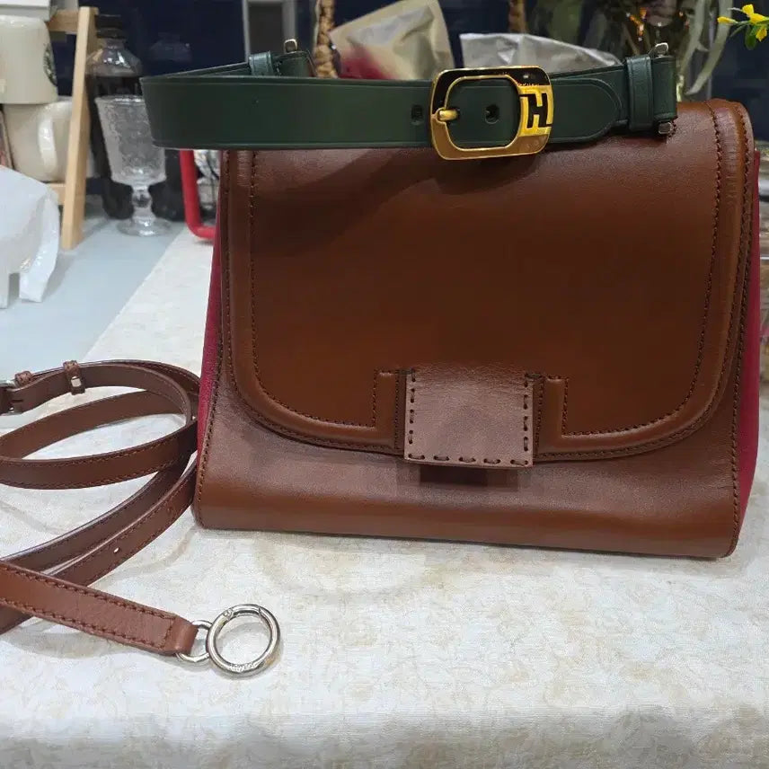 [BUNJANG] Fendi Silvana Tote Bag / Fendi(펜디) 브라운 레더 트리밍 실바나 토트백
