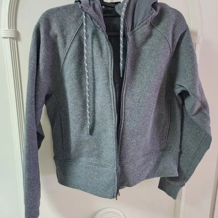 [BUNJANG] Gray Hoodie Zip-up Jumper and Pants Set / 기모 회색 후드집업 점퍼 바지 세트
