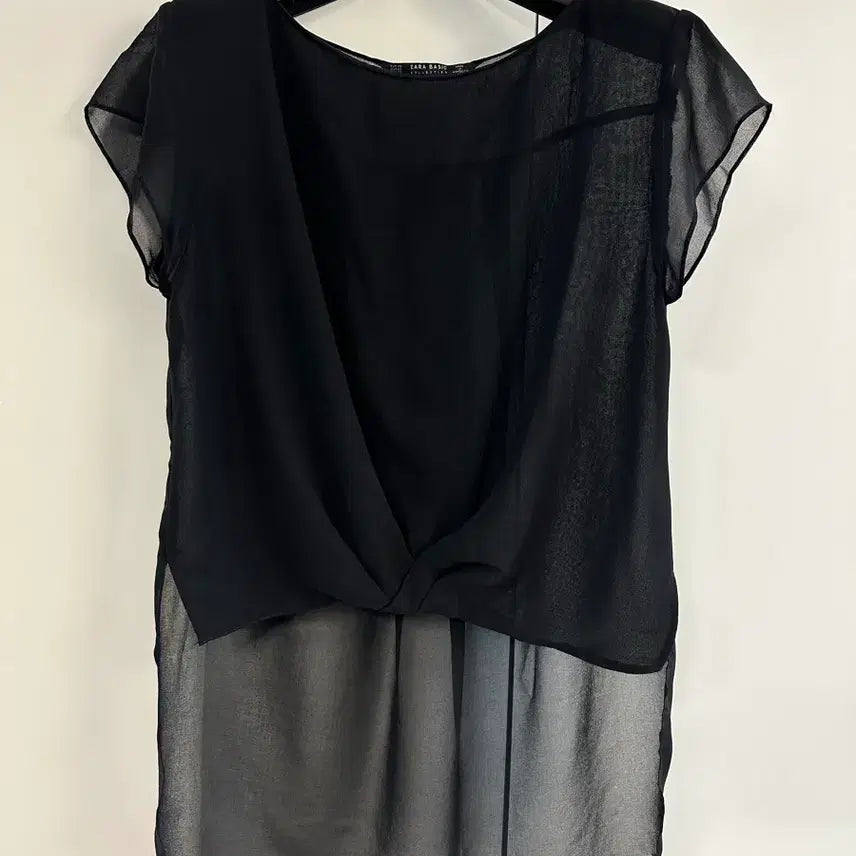 [BUNJANG] ZARA Sheer Chiffon Blouse XS / 자라 쉬폰 시스루 블라우스 사이즈 xs