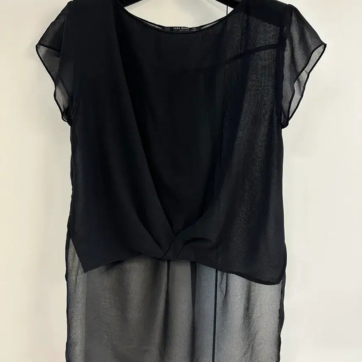 [BUNJANG] ZARA Sheer Chiffon Blouse XS / 자라 쉬폰 시스루 블라우스 사이즈 xs