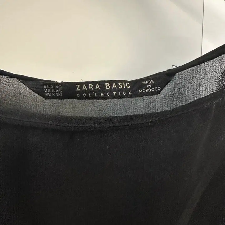 [BUNJANG] ZARA Sheer Chiffon Blouse XS / 자라 쉬폰 시스루 블라우스 사이즈 xs
