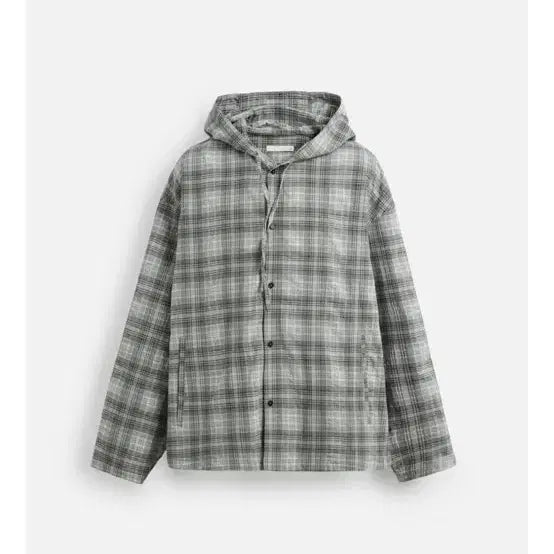 [BUNJANG] ZARA Hooded Check Overshirt - Size M / 자라 후드체크 오버셔츠 m사이즈(100정도)