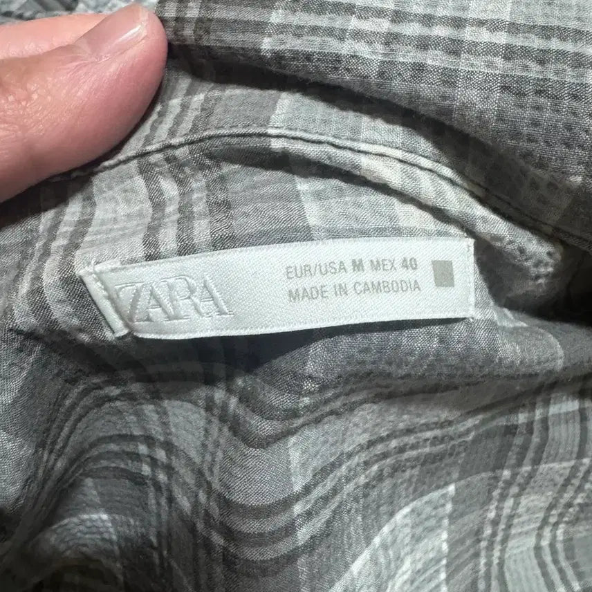 [BUNJANG] ZARA Hooded Check Overshirt - Size M / 자라 후드체크 오버셔츠 m사이즈(100정도)