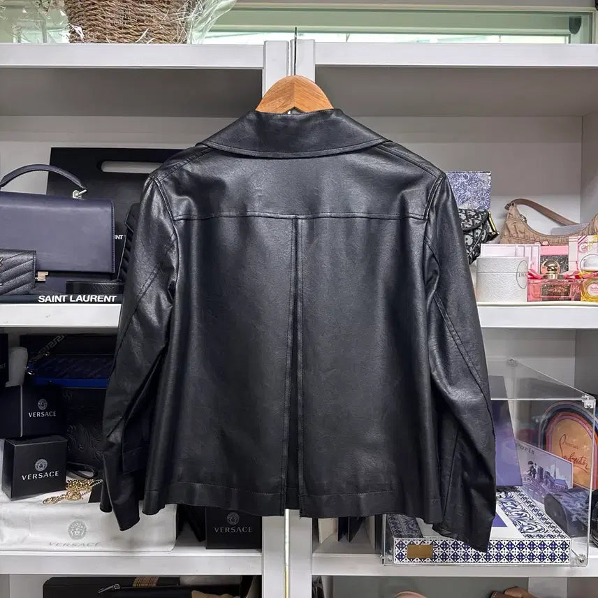 [BUNJANG] TIME Black Leather Jacket / [ 한섬 ] TIME 타임 블랙컬러 레더 자켓