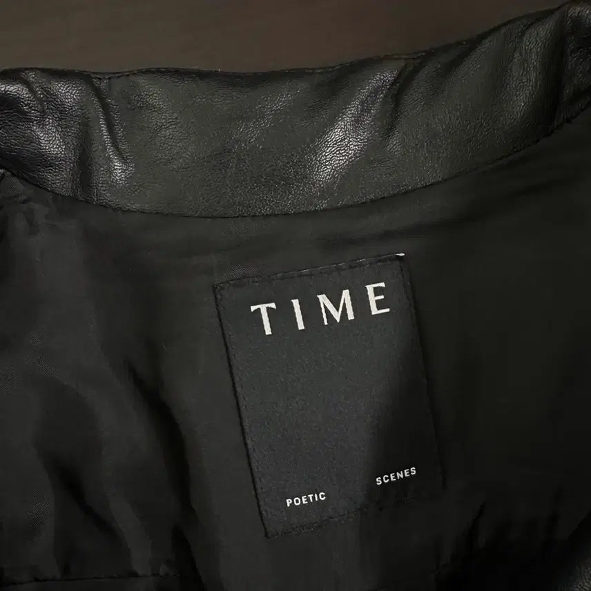 [BUNJANG] TIME Black Leather Jacket / [ 한섬 ] TIME 타임 블랙컬러 레더 자켓