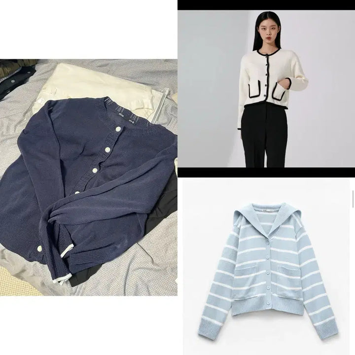 [BUNJANG] MIXXO Cardigan &amp; Training Pants Bundle Set / 미쏘 가디건 3장 + 트레이닝 팬츠1장 일괄