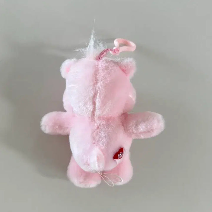 [BUNJANG] Care Bears Pink Flower Plush Keyring / 케어베어 플라워 분홍색 인형 키링