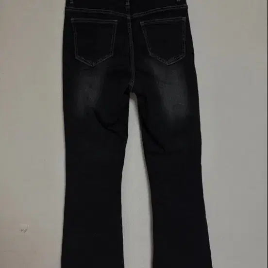 [BUNJANG] Washing Spandex Bootcut Black Denim Pants / 하비가능. 워싱 스판 부츠컷 블랙 데님 바지 M~XL