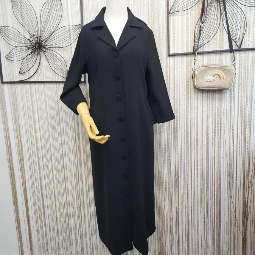 [SOLD OUT] 블랙 단추 포켓 7부소매 원피스/택배가능