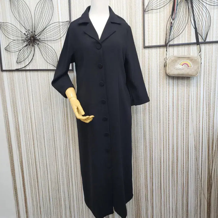 [SOLD OUT] 블랙 단추 포켓 7부소매 원피스/택배가능