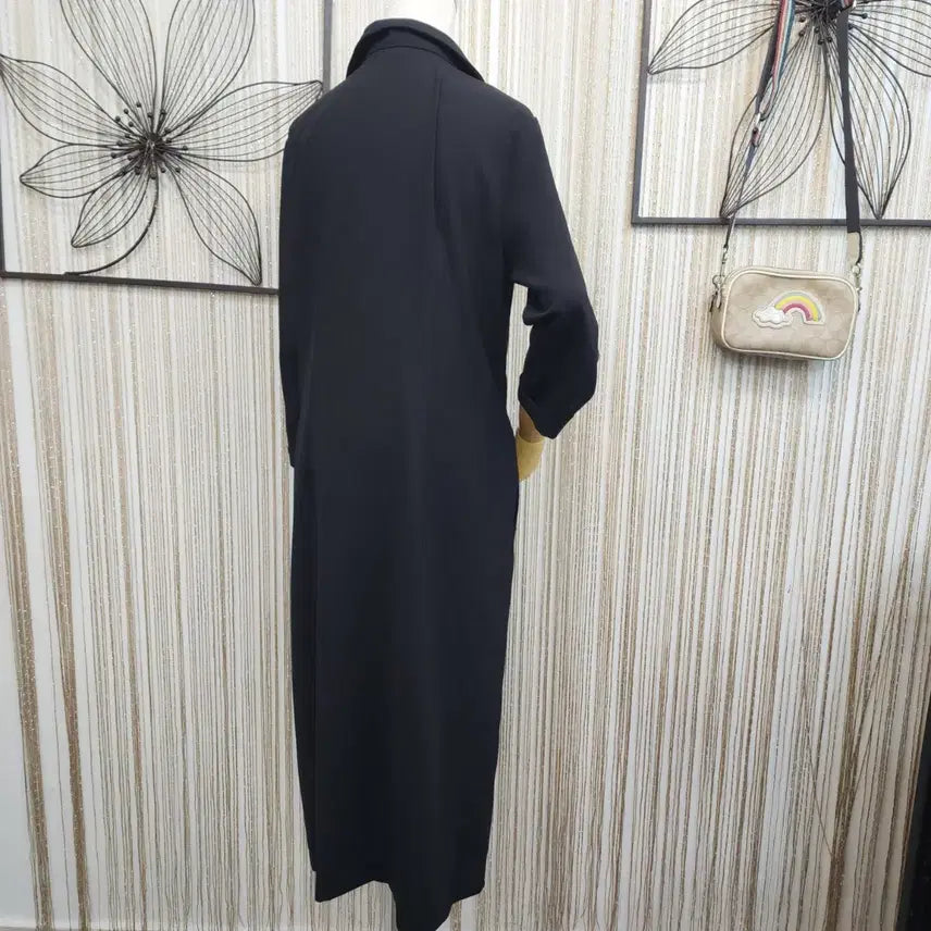 [SOLD OUT] 블랙 단추 포켓 7부소매 원피스/택배가능