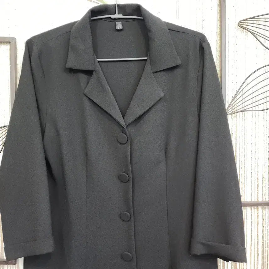 [SOLD OUT] 블랙 단추 포켓 7부소매 원피스/택배가능