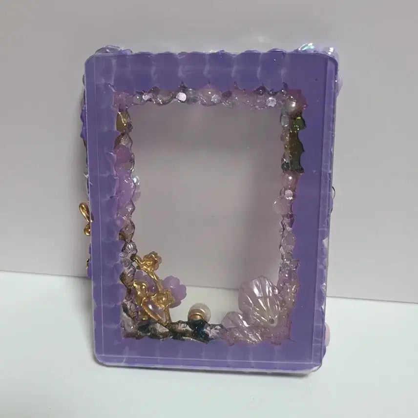 [SOLD OUT] 보석 파츠 퍼플 꽃 데코 탑로더 새상품