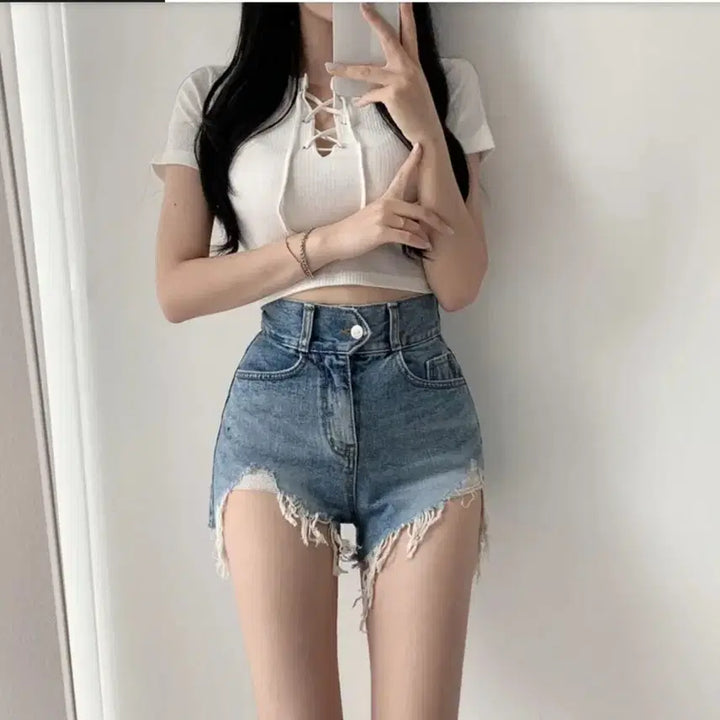 [BUNJANG] Unbranded Denim Shorts / 청반바지