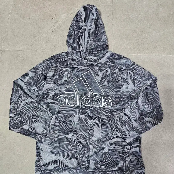 [BUNJANG] Adidas Wave Pattern Hoodie XL / 아디다스 물결 패턴 후드티 XL