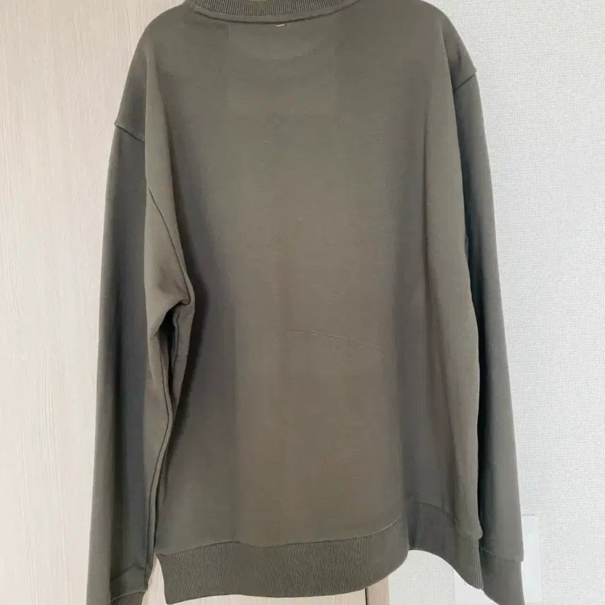 [BUNJANG] Adidas Flower Logo Sweatshirt Khaki / 아디다스 플라워 로고 맨투맨 카키