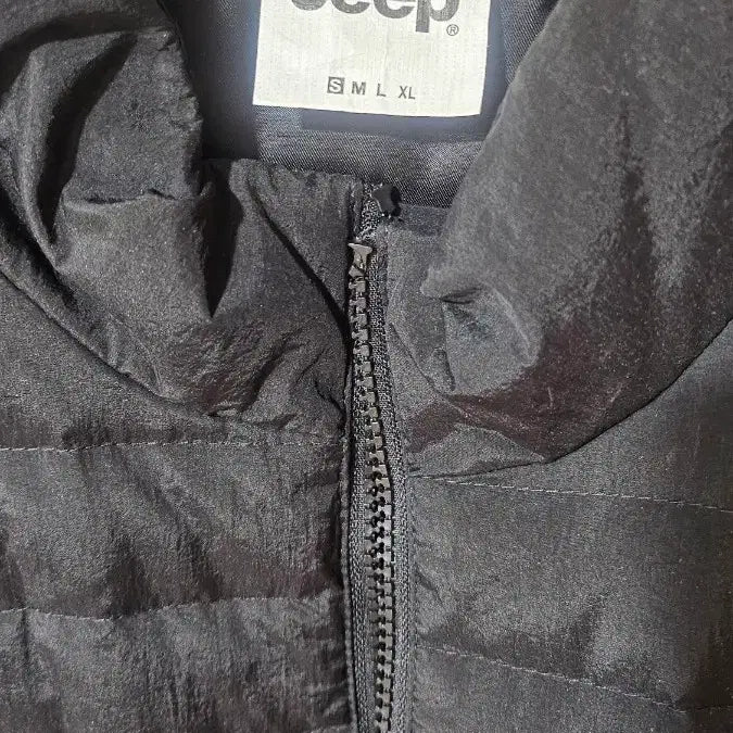 [BUNJANG] Jeep Black Quilted Padded Coat / Jeep 지프 블랙 퀼팅 패딩 코트