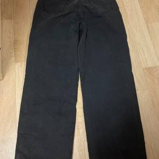 [BUNJANG] SPAO High-Waist Black Denim Wide Pants / (새상품)택 붙어있음 스파오 흑청 하이웨스트 와이드 팬츠 바지 정가:39
