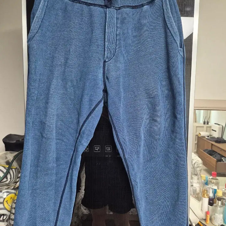 [BUNJANG] GAP Denim Sweat Pants / 갭 GAP 남성 데님 스웨트 팬츠 M(32~36)