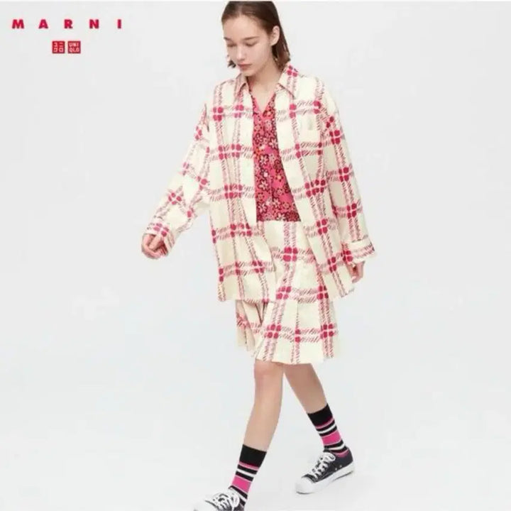 [BUNJANG] Uniqlo x Marni Shirt Beige/Pink M / 유니클로 x 마르니 셔츠 베이지/핑크 M