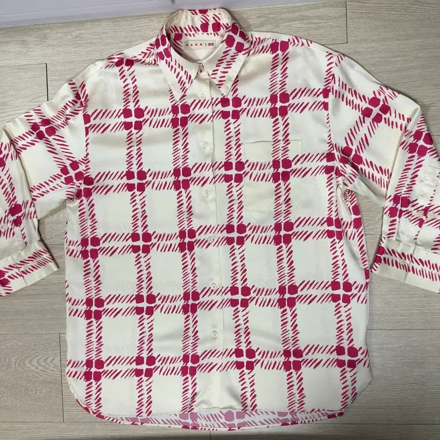 [BUNJANG] Uniqlo x Marni Shirt Beige/Pink M / 유니클로 x 마르니 셔츠 베이지/핑크 M