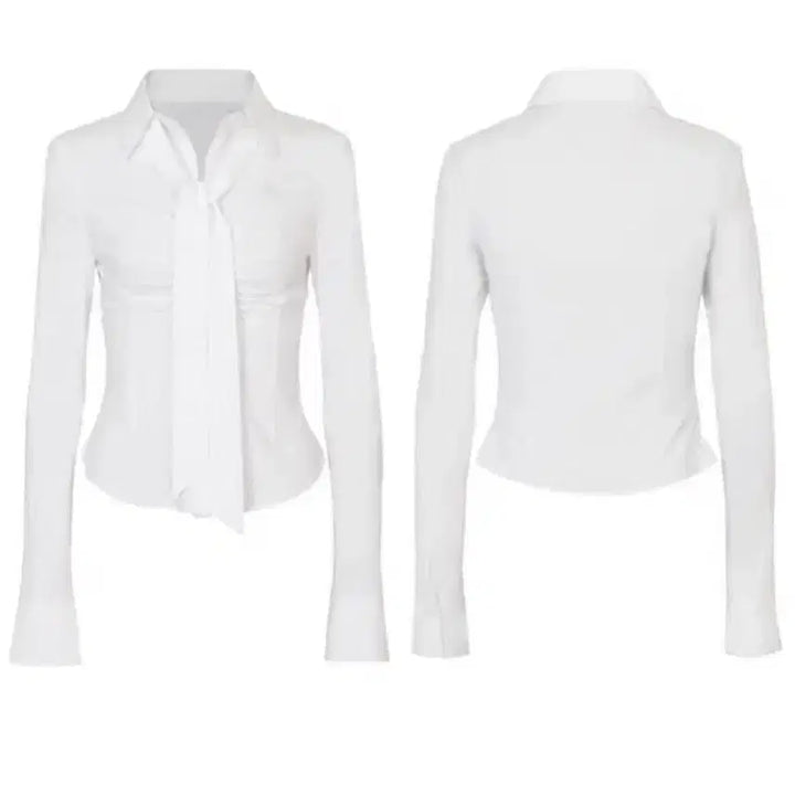 [BUNJANG] Pain or Pleasure Vivian Scarf Shirt White S / 페인오어플레져 비비안 스카프 셔츠 화이트 S