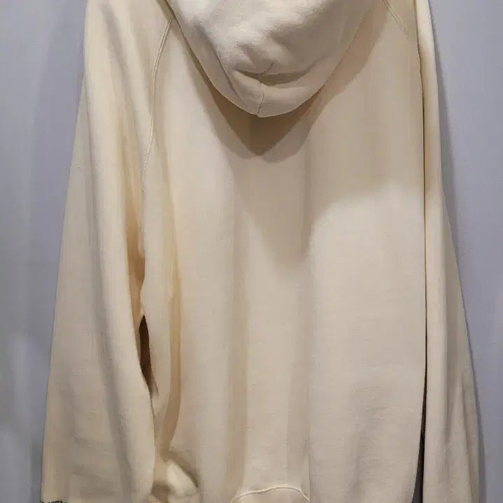 [BUNJANG] Essential Fleece Hoodie Ivory (Unisex) / 에센셜 기모 후드티 아이보리(남녀공용)