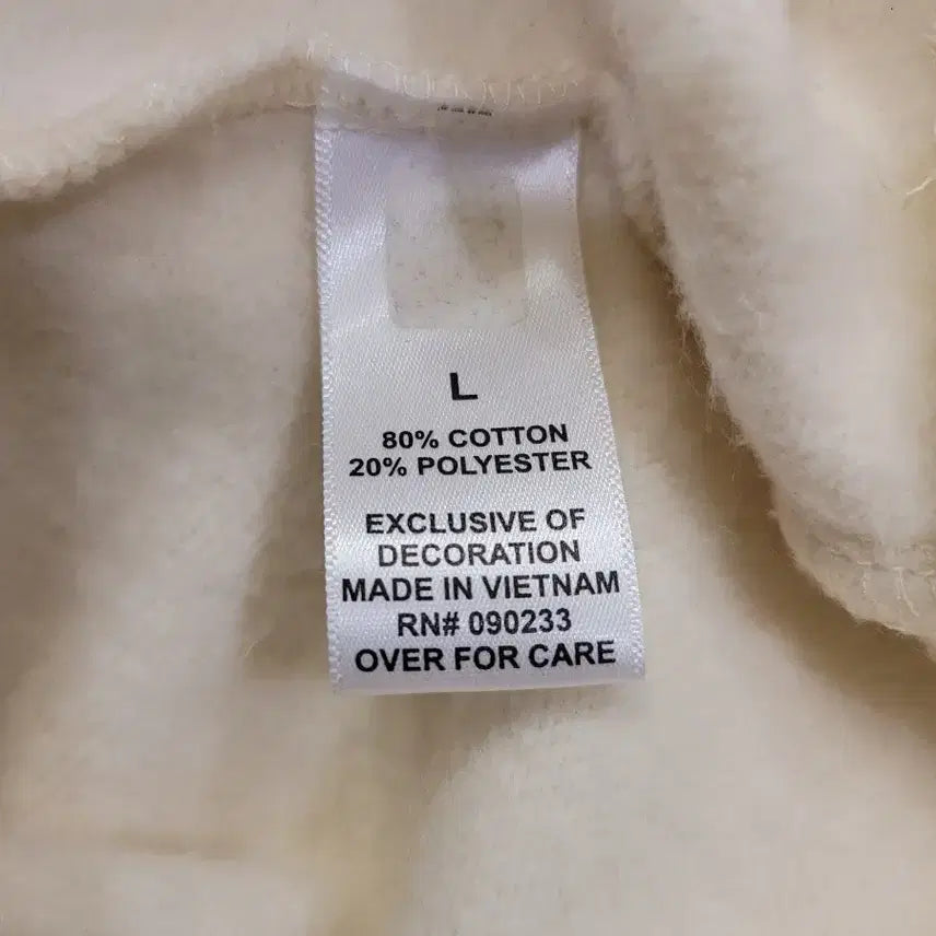 [BUNJANG] Essential Fleece Hoodie Ivory (Unisex) / 에센셜 기모 후드티 아이보리(남녀공용)