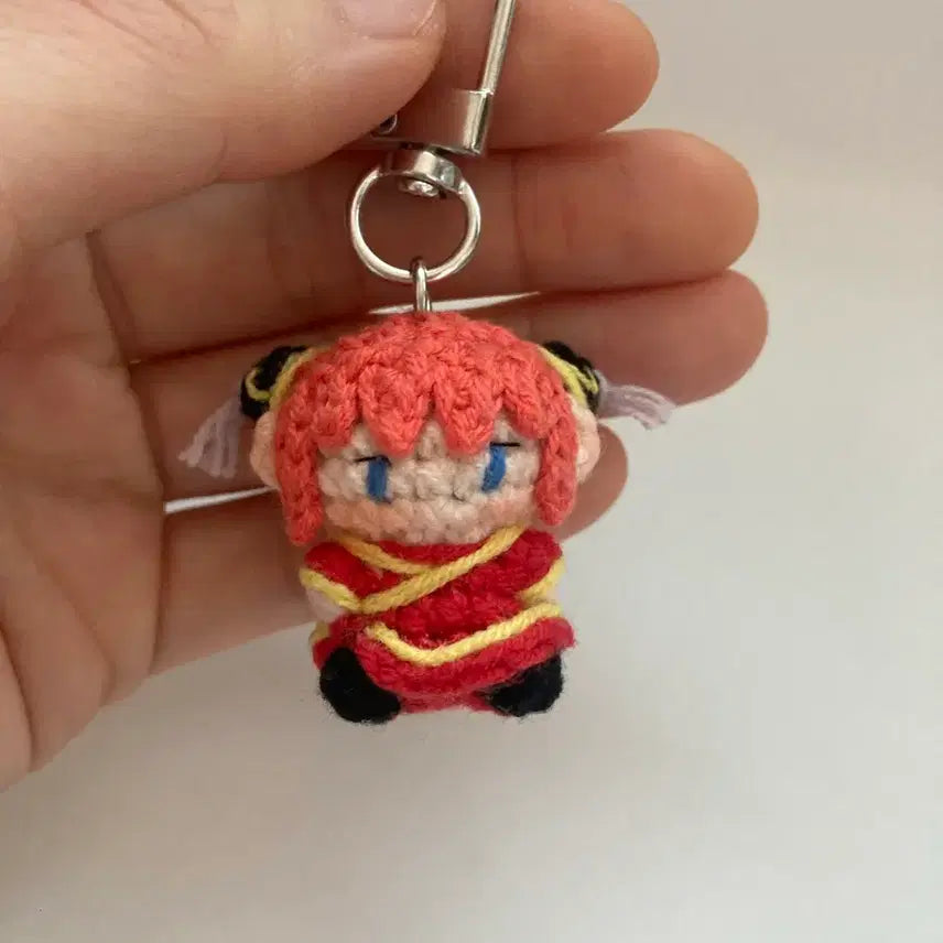 [BUNJANG] Gintama Kagura Mini Knit Keychain / 은혼 카구라 미니뜨개 키링