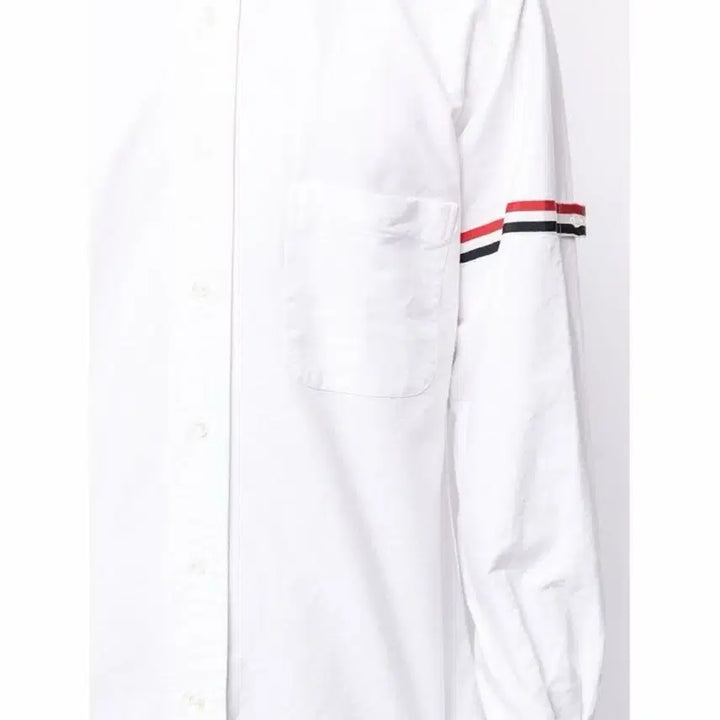 [BUNJANG] Thom Browne Oxford Stripe Grosgrain Armband Classic Shirt / 톰브라운 옥스포드 스트라이프 그로그랭 암밴드 클래식 셔츠 화이트 4