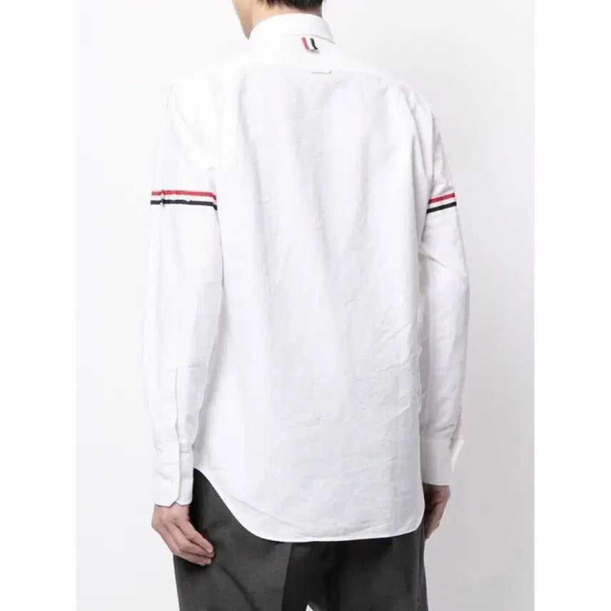 [BUNJANG] Thom Browne Oxford Stripe Grosgrain Armband Classic Shirt / 톰브라운 옥스포드 스트라이프 그로그랭 암밴드 클래식 셔츠 화이트 4