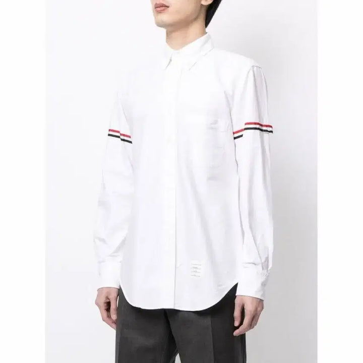 [BUNJANG] Thom Browne Oxford Stripe Grosgrain Armband Classic Shirt / 톰브라운 옥스포드 스트라이프 그로그랭 암밴드 클래식 셔츠 화이트 4