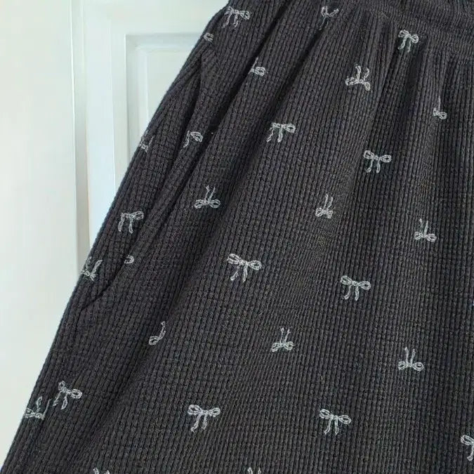 [BUNJANG] Ribbon Waffle Joggers (Size 55-88) / 새상품 리본 와플조거(55-88)