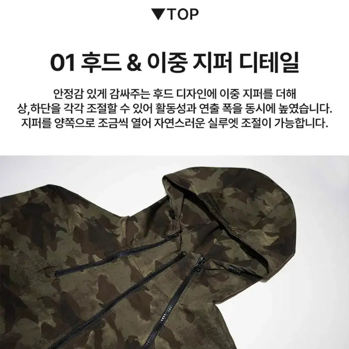 [BUNJANG] Military Camo Tactical Hooded Zip-up Wide Pants Set / 남자 아웃도어 밀리터리 카모 전술 후드 집업 와이드 팬츠 상하의세트