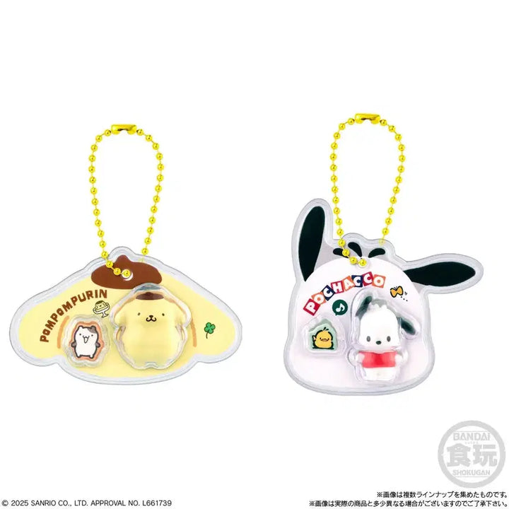 [BUNJANG] Sanrio Character Package Charm Key Holder Set / 산리오 패키지 챰 키홀더 마이멜로디 배드바츠마루 한교동 시나모롤 폼폼푸린