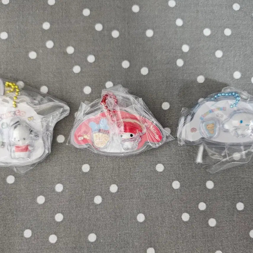 [BUNJANG] Sanrio Character Package Charm Key Holder Set / 산리오 패키지 챰 키홀더 마이멜로디 배드바츠마루 한교동 시나모롤 폼폼푸린