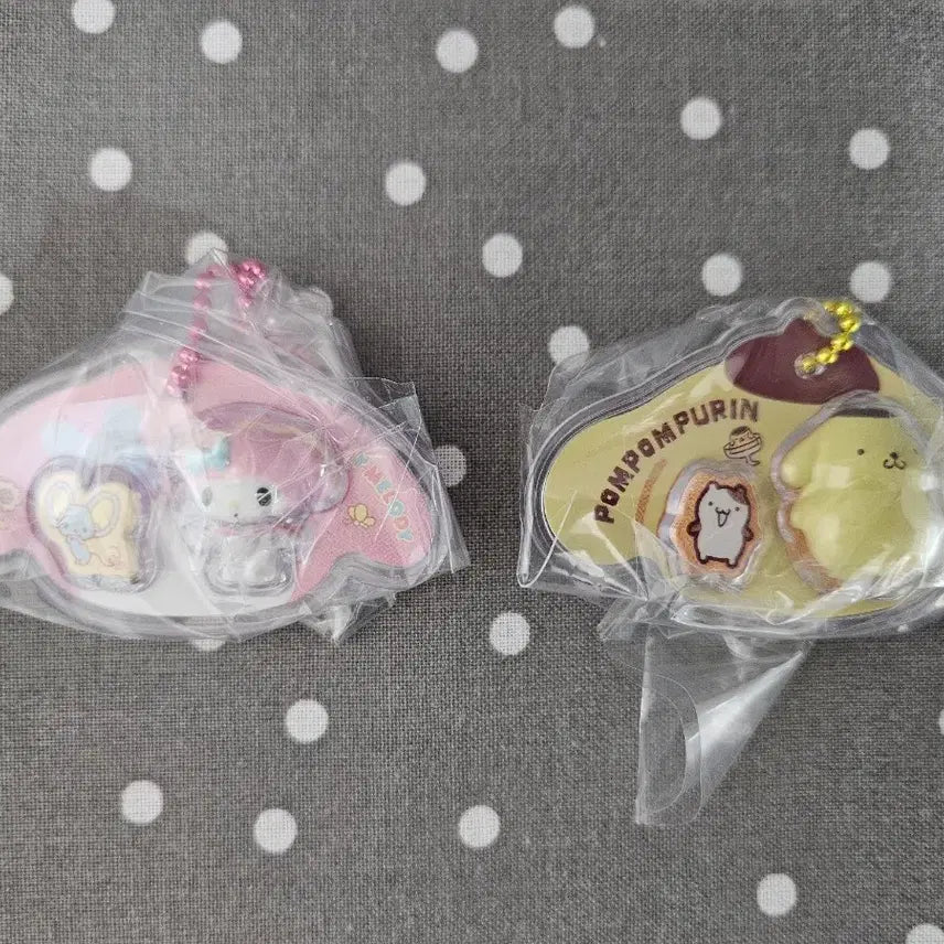 [BUNJANG] Sanrio Character Package Charm Key Holder Set / 산리오 패키지 챰 키홀더 마이멜로디 배드바츠마루 한교동 시나모롤 폼폼푸린