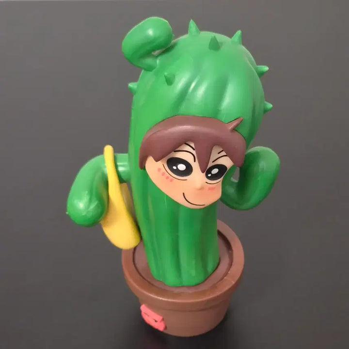 [BUNJANG] Crayon Shin-chan Misae Figure with Cactus / 14cm 짱구 피규어 선인장 짱구 엄마 봉미선
