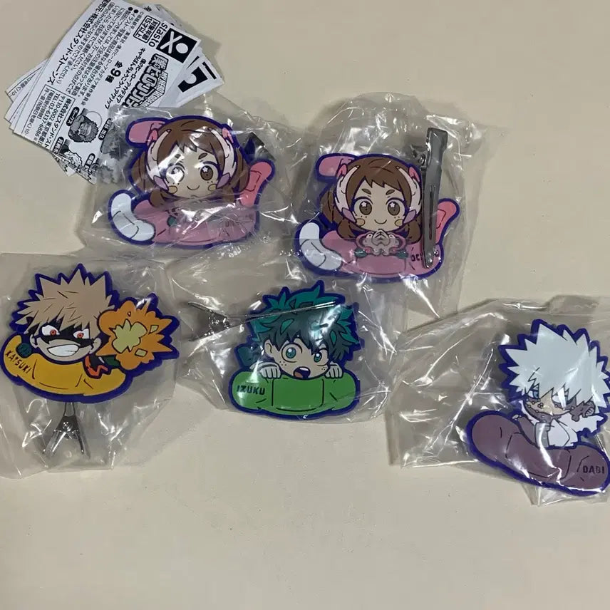 [BUNJANG] My Hero Academia Uraraka Ochaco Hair Clip Bundle (Sealed) / 히로아카 우라라카 헤어클립 헤어핀 일괄 미개봉