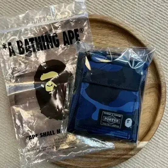 [BUNJANG] BAPE x Porter Color Camo Wallet Navy / [새상품] 베이프 x 포터 컬러 카모 월렛 네이비