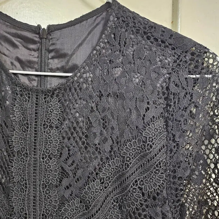 [BUNJANG] Zara Pleated Lace Contrast Dress XS / 미착용)자라 플리츠 레이스배색 원피스 XS