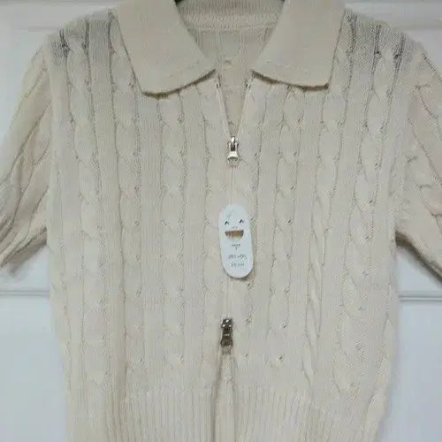[BUNJANG] Unbranded Two-Way Zipper Knit Top / 투웨이지퍼 반팔상의