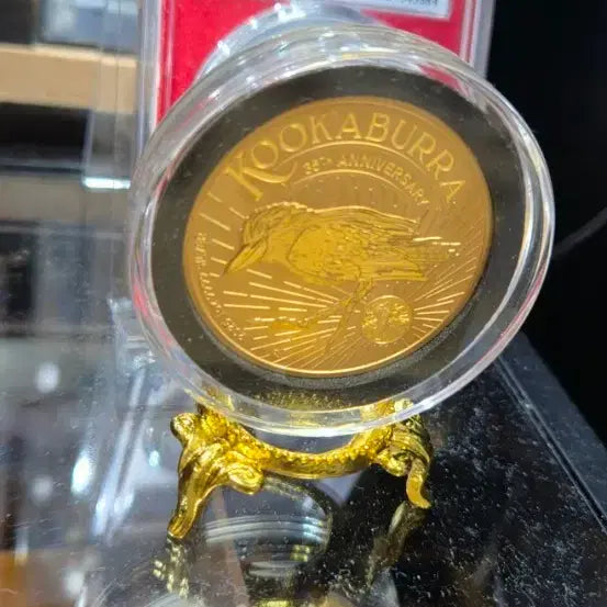 [BUNJANG] Kookaburra 30th Anniversary Gold Plated Silver Coin / 쿠카부라 30주년 기념 금도금은화