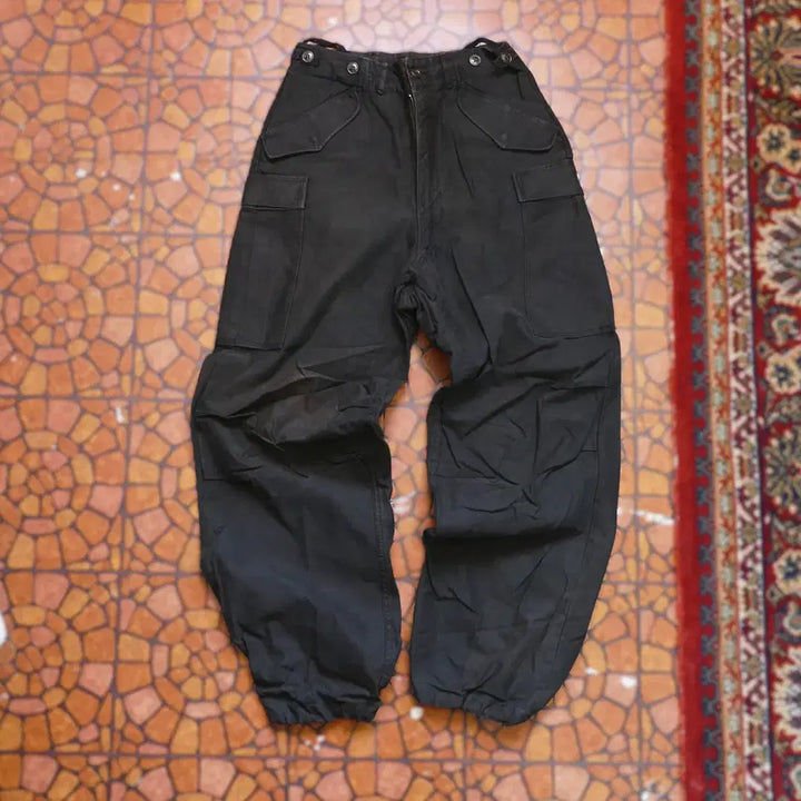 [BUNJANG] US Army M-51 Field Pants Black Dyed Vintage Cargo Trousers / [M] 미군 M-51 필드 팬츠 블랙 다잉 빈티지 카고 팬츠