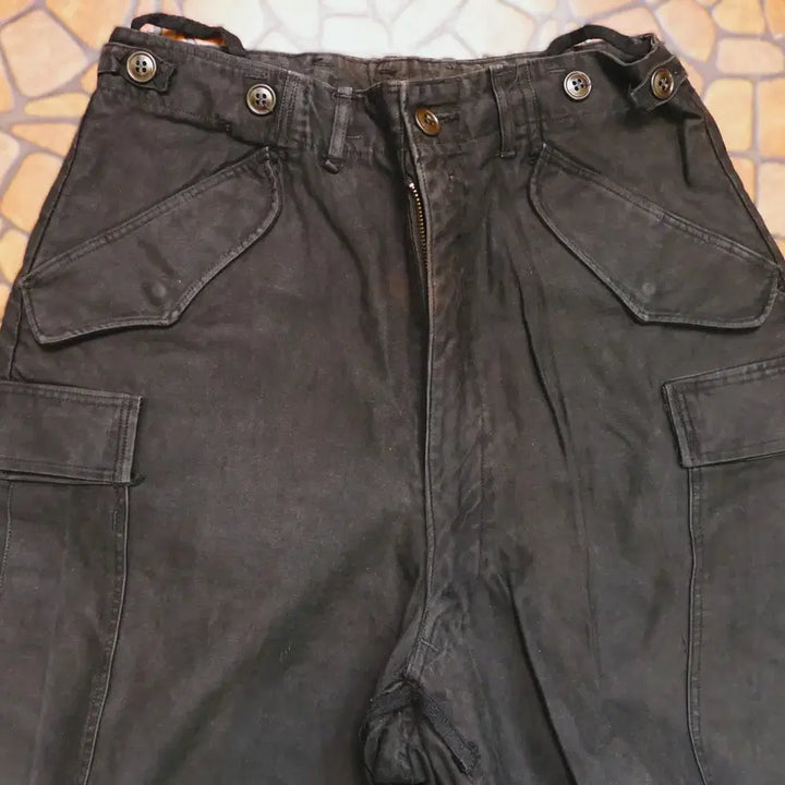 [BUNJANG] US Army M-51 Field Pants Black Dyed Vintage Cargo Trousers / [M] 미군 M-51 필드 팬츠 블랙 다잉 빈티지 카고 팬츠