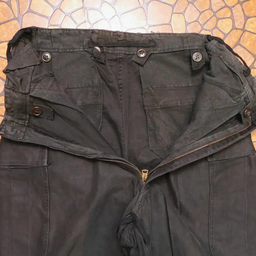 [BUNJANG] US Army M-51 Field Pants Black Dyed Vintage Cargo Trousers / [M] 미군 M-51 필드 팬츠 블랙 다잉 빈티지 카고 팬츠