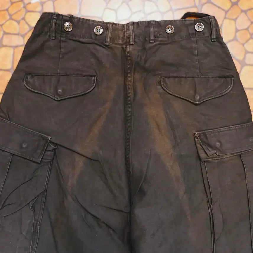 [BUNJANG] US Army M-51 Field Pants Black Dyed Vintage Cargo Trousers / [M] 미군 M-51 필드 팬츠 블랙 다잉 빈티지 카고 팬츠