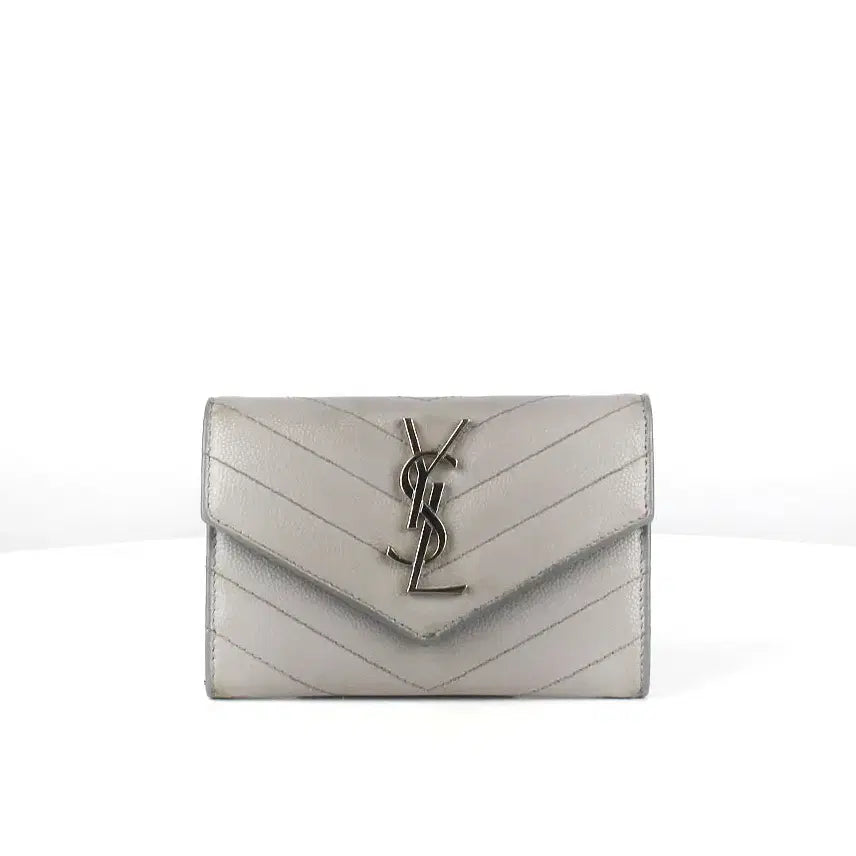 [BUNJANG] Saint Laurent Cassandra Monogram Card Wallet / [중고명품다올] 생로랑 카산드라 모노그램 플랩 카드 지갑 414404
